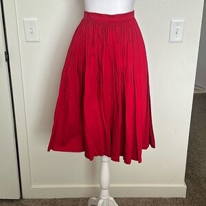 Red sateen Jenny skirt